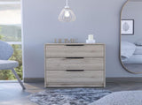 Cannon 3-Drawer Rectangle Dresser Light Grey B06280505