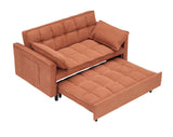 Folding sofa bed, adjustable back, access sofa, recliner, single bed, orange W1658P176549