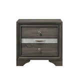 2 Drawers and 1 Jewelry Drawer Nightstand, Gray B016P253358
