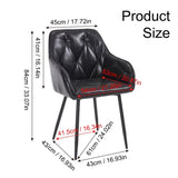 Dining Set of 2, Upholstered Kitchen with Comfortable Seat, Faux Leather Vintage W3112P262560