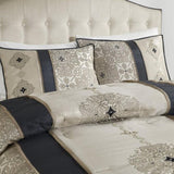 Cal King 7 Piece Jacquard Comforter Set with Throw Pillows B035128852