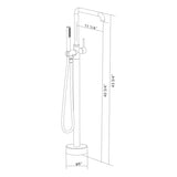 ZNTS Freestanding Bathtub Faucet with Hand Shower W1533122433