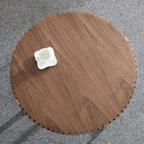 Modern Handcraft Drum Coffee Table 31.5 inch Round Coffee Table for Living Room,Small Coffee Table W2582P167673