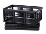 Plastic Collapsible Storage Bins, 45L Set of 3, Stackable Folding Crates with Handles, Supports 33 64472285