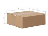 100 pieces, 8" x 8" x 4" thick 2.6mm corrugated cardboard box, brown in color 76918806