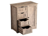 Washed gray MDF with melamine veneer, 56*30*80cm, 4 drawers, 1 door, bathroom vanity 66692170