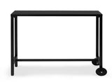 40" Outdoor Table with Wheels, Rectangle Narrow Counter Height Table, Ideal 56411537