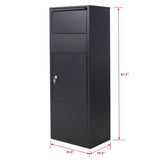 ZNTS Large Package Delivery Parcel Mail Drop Box for Black, 10.5" x 15.5" x 41.30",with Lockable Storage W46567481