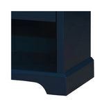 Wooden Nightstand with Bottom Shelf, Blue B016P251389