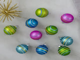 Swirl Glass Christmas Ball Ornaments - 1.5" - Multicolor - 10ct 55262309