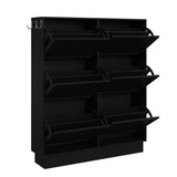 Modern Elegant Narrow Tipping Bucket Shoe Cabinet with 6 Flip Drawers, Space Saving Design, Cream N721P288699B