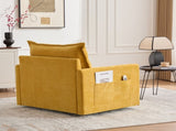 UNITED WE WIN Swivel Barrel Chair - Mid Century Modern Chair, Thick Padded Arm Chair with Solid W1568P290085