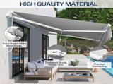 98.4"D x 117"W x 59"H Retractable Awning Grey 79175218