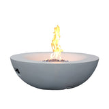 ZNTS 42 Inch Outdoor Concrete Propane gas Fire Pit bowl in Antique white color W2620P182362