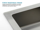 Stainless Steel Kitchen Sink, 23x19 Single Bowl, Overmount Handmade Sink in Dark Gray, with US 24899857