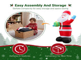12.6FT Santa with Gift Box Inflatable, 6 LED Lights, 210D Polyester, US Plug 54108835