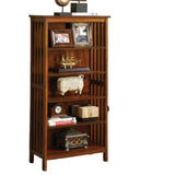 Gorgeous Styling Antique Oak Finish 1pc Media Solid wood Storage Books 5-Shelves Open Cabinet B011P191545