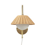 Rattan Weave Wall Sconce B035122353