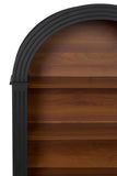 Bookcase, 4-Shelf Tall Bookshelf, 45.66" Wood Open Display Floor Arched Bookcase, Large Storage W3123P333708