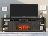 23 inch electric fireplace insert, ultra thin heater log set & realistic flame, remote control W1769103308