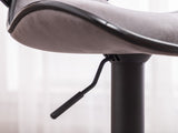 Masaccio Weathered Upholstery Airlift Adjustable Swivel Barstool with Chrome Base, Set of 2, Grey T2574P165092