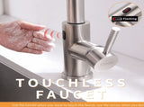 Touchless Kitchen Faucet,Hands Free Automatic Smart Kitchen Faucet Black Smart Kitchen Faucet W1932P156239