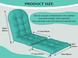 Outdoor Adirondack Chair Cushions 44x19x4 inch Waterproof Rocking Chair Cushion with 17x19 Ottoman 20603070