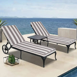 2PCS Set Outdoor Lounge Chair Cushion Replacement Patio Funiture Seat Cushion Chaise Lounge W2911P203993