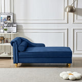 Modern Upholstery Chaise Lounge Chair with Storage Velvet W1097102814