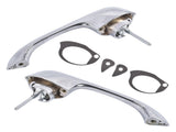 2x Chrome Exterior Door Handles Fits for Chevy Camaro Pontiac Firebird 1967-1969 44247993