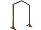 Wooden Wedding Arch 7ft Dark Brown, Pointed Top Gothic Style Ceremony Backdrop, Indoor & Outdoor 32521293