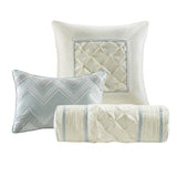 7 Piece Tufted Comforter Set Seafoam Queen B03597126