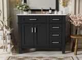 30" Bathroom Vanity with Ceramic Sink, Modern Storage Cabinet with Soft-Close Doors, Deep Drawer & N729P427118B