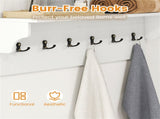 Wall Mount Coat Rack with Shelf - 31.5"x5.5"x8", 6 Hooks & 110LBS Capacity 95484208