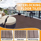 Plastic Interlocking Deck Tiles, 11.8"x11.8", Patio Flooring Outdoor Waterproof All W2882P204154
