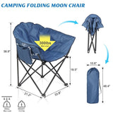 ZNTS Camping Chair Blue Alloy Steel 60160598