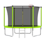 ZNTS 10FT Trampoline for Kids, Basketball Hoop and Ladder, Outdoor Kids Trampoline with Safety K1163P147346