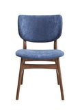 Blue and Walnut Padded Side Chair B062P209228