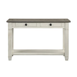 Rosy Brown and Antique White Finish 1pc Sofa Table with 2 Drawers Bottom Shelf Wooden Living Room B011P175713