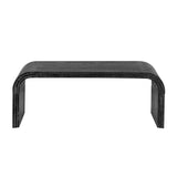 TREXM Minimalist Coffee Table with Curved Art Deco Design for Living Room or Dining Room WF317095AAB