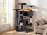 52" Tall Cat Tree Tower with Perches & Condos, Multi-Cat Playground with Scratching Posts 73738859