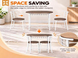 1 Table 2 Chairs Table Set, Oval Tabletop, MDF & Metal Frame, KD Assemble 25841505