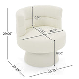 Contemporary 360&deg Swivel Chair, Boucle Swivel Accent Chair, Ideal for Living Room, Bedroom & Home N765P292090W