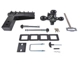 Adjustable Trailer Hitch Fits 2.5" Receiver 6" Drop/Rise 18500LBS 1-7/8", 2", 2-5/16" Tri-Balls 48160543