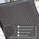 Outdoor PE Wicker Chaise Lounge - Set of 2 Patio Reclining Chair Furniture Set Beach Pool Adjustable W1859109883
