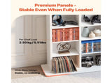 8-Tier Media Storage Cabinet, 22.01 x 8.74 x 50.98 in Organizer for DVDs, CDs, Books, and Games, 56945809