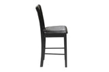 Black Finish 5pc Counter Height Set Dining Counter Height Table with Lower Shelves and 4x Chairs Set B011P194586
