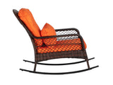 Latte Woven Single Rocking Chair Brown Gradient 09866010