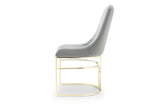 Emrald Modern Style 2PC Dinning Chairs made with wood and Gold Legs Gray B009P298423