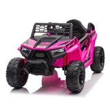 ZNTS 12V kids Ride On Mini UTV, Electric Car with Front LED Lights and Horn, Single Seat with a Safety W2181P160710